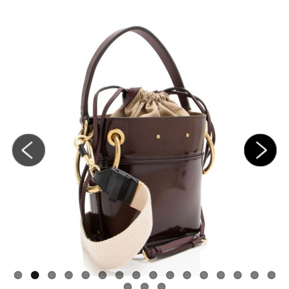 Chloe Patent Leather Roy Mini Bucket Bag